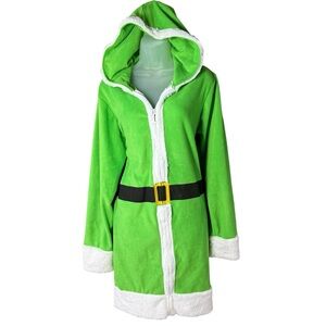 Tipsy Elves XXL Elf Hoodie MIDI Dress Green Santa Helper Flirty Christmas Party